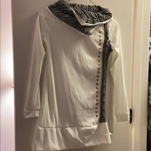 White long sleeve top